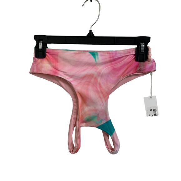 FRANKIES BIKINIS Alexis Patterned Bikini Top In Trip size Small NEW - Picture 2 of 4